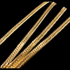 Japanese 18K gold Kihei necklaces with 12-cut finish showing different chain widths