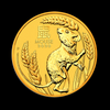 2020 Perth Mint Year of the Mouse 2oz gold coin featuring detailed mouse and wheat design