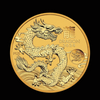 2024 Australian Lunar Year of the Dragon 1oz gold bullion coin featuring detailed dragon design