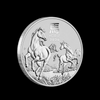 2026 Perth Mint Lunar Year of the Horse 1oz silver bullion coin featuring mare and foal design, angled view