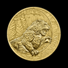 2026 Germania Mint Megafauna Cave Lion gold coin featuring detailed prehistoric cave lion design