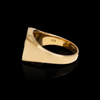 Japanese Handcrafted 18K Gold Men's Signet Ring – 27g
