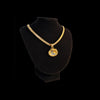 Japanese 18K Kihei 8-Sided Triple-Cut Gold Necklace 90.50g 60cm displayed with pendant