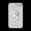 2026 Perth Mint Lunar Year of the Horse 1oz silver rectangular coin reverse featuring King Charles III portrait