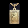 Japanese 24K Gold Bar Pendant with 18K Gold Frame – 62g
