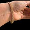 Japanese - Made 18K Gold Heart Biz Bracelet – Unisex – 17.95g