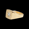 Japanese Handcrafted 18K Gold Men's Signet Ring – 27g