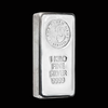 The Perth Mint 1kg silver cast bar featuring 999.9 fine silver and Perth Mint swan logo shown at an angle